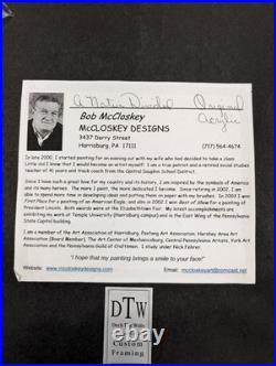 Civil War Acrylic Painting Bob McCloskey Confederate Cannons Cannonballs