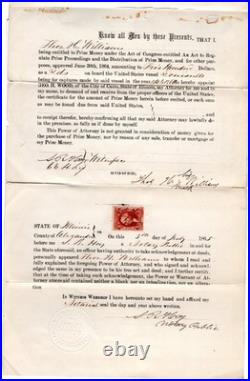 Civil War Application Prize Money for Capture of Confederate Steamers