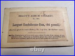 Civil War Brady CDV Burst Confederate Cannon Yorktown Va 1862