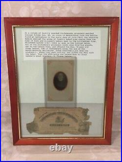 Civil War Buying a Pie Story 1861 50 Cent Confederate Note from Confederate POW