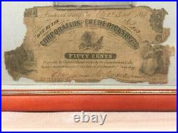 Civil War Buying a Pie Story 1861 50 Cent Confederate Note from Confederate POW