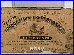 Civil War Buying a Pie Story 1861 50 Cent Confederate Note from Confederate POW