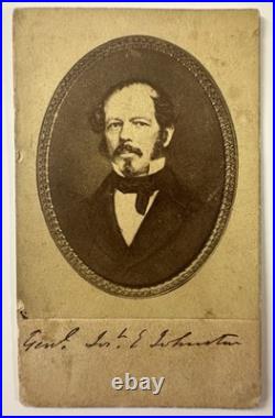 Civil War CDV Confederate Gen Joseph E. Johnston Signed Photograph Augusta, GA Civil War CDV Confederate Gen Joseph E. Johnston Signed Photograph Augusta, GA