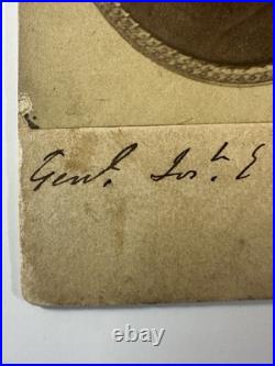 Civil War CDV Confederate Gen Joseph E. Johnston Signed Photograph Augusta, GA