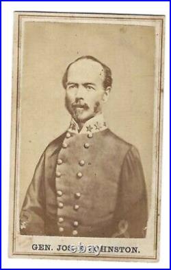 Civil War CDV Confederate General Joseph Johnston