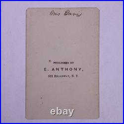 Civil War CDV Varina Davis Wife Of Confederate Jefferson Davis E. Anthony NY