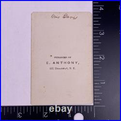 Civil War CDV Varina Davis Wife Of Confederate Jefferson Davis E. Anthony NY