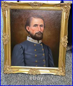 Civil War CONFEDERATE CSA Officer COLONEL JOHN MOSBY Portrait Painting ROMMEL