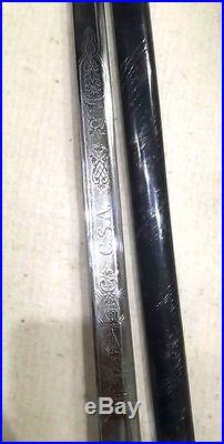 Civil War CSA Confederate Cavalry Officers Saber OFFICER'S Sword & Scabbard