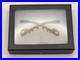 Civil War Cavalry Crossed Sabers Hat Insignia Union or Confederate Aged Patina