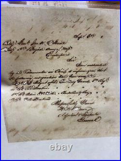 Civil War Confederate 1861 Document Mississippi Clark County Pinckney Guard Rare