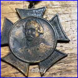 Civil War Confederate 1909 UCV Reunion Medal Memphis Albert Sidney Johnston Rare