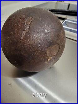Civil War Confederate 9.9-10lb Pound Solid Shot Cannonball Relic Vintage Antique