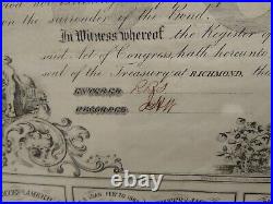 Civil War Confederate Bond Authorized By The Act Of Congress Of Feb 20,1863 Lot