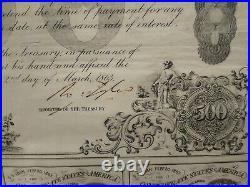 Civil War Confederate Bond Authorized By The Act Of Congress Of Feb 20,1863 Lot