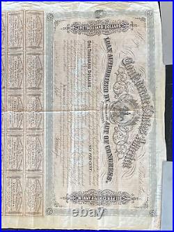 Civil War Confederate Bonds Third Series Thirty Dollars per Bond Antique & Rare