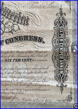 Civil War Confederate Bonds Third Series Thirty Dollars per Bond Antique & Rare