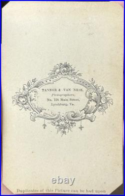 Civil War Confederate CDV Fitzhugh Lee by Tanner & Van Ness Lynchburg Virginia
