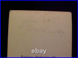 Civil War Confederate CDV Photograph Kentucky General John C Breckinridge NICE