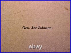 Civil War Confederate CDV Photograph RARE Misspelled BM Joseph Johnson Johnston
