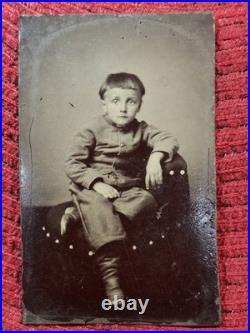 Civil War Confederate Calvary Boy Tin Type