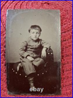 Civil War Confederate Calvary Boy Tin Type