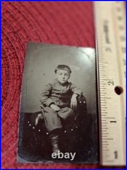 Civil War Confederate Calvary Boy Tin Type