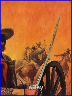 Civil War Confederate Calvary Illustration Oil painting By Guy Deel. Signed