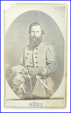 Civil War Confederate Cavalry Commander J. E. B. Stuart CDV Carte De Viste