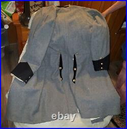 Civil War Confederate Colonel Reenactment Uniform incl. Coat/Pants/Sash/Hat