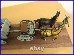 Civil War Confederate Diorama Horses, Llimber & Wagon with 10 in. Mortar