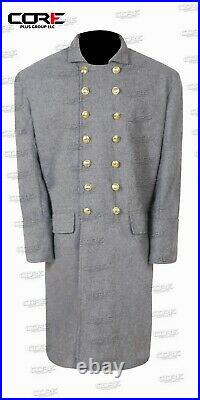 Civil War Confederate Double Breast Frock Coat All Sizes Available