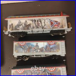 Civil War Confederate Express Collection With 8 Train Cars & 10 Diecast Figurines