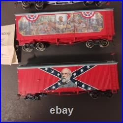 Civil War Confederate Express Collection With 8 Train Cars & 10 Diecast Figurines