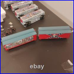 Civil War Confederate Express Collection With 8 Train Cars & 10 Diecast Figurines