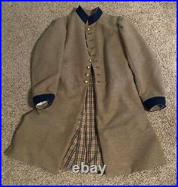 Civil War Confederate Frock Coat, 38 Chest, Completely Hand Sewn