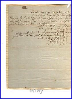 Civil War Confederate General Felix Zollicoffer DS on 1861 Confederate Document
