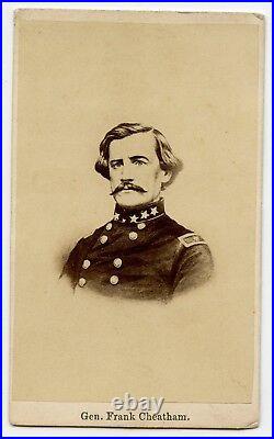 Civil War Confederate General Frank Cheatham, Military Vintage CDV Photo
