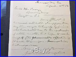 Civil War Confederate General James Longstreet Signed Letter PSA/DNA Autographed