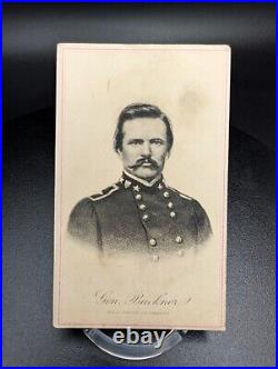 Civil War Confederate General Simon B Buckner CDV Original 4x2.5 Ephemera