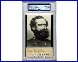 Civil War Confederate General Wade Hampton Bold Signed Cut Display PSA Auto Civil War Confederate General Wade Hampton Bold Signed Cut Display PSA Auto