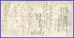 Civil War Confederate General Weisiger Signed Certificate of Deposit 1870