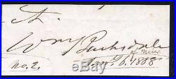 Civil War Confederate General William Barksdale Cut Signature