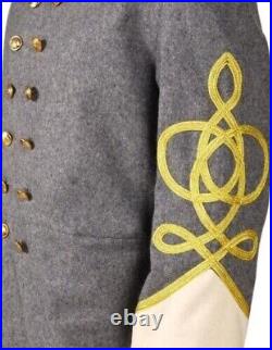 Civil War Confederate General's Double Breasted Frock Coat- All Sizes Dark Gary