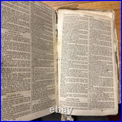 Civil War Confederate Georgia 1863 Bible Rock Island Prison POW Owned Signed