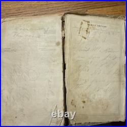 Civil War Confederate Georgia 1863 Bible Rock Island Prison POW Owned Signed