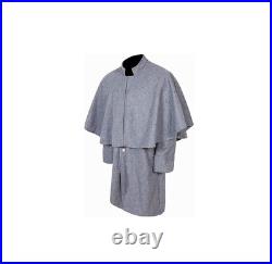 Civil War Confederate Great Coat 100% Wool Frock Jacket Reenactment Custom made