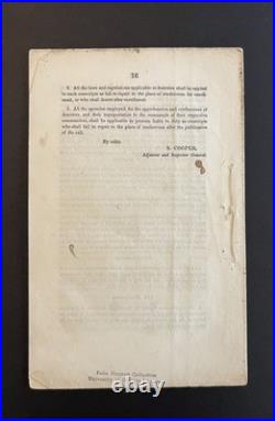 Civil War / Confederate Imprint drop-title General Orders No 82 also Containing