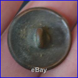 Civil War Confederate Infantry Coat Button Solid Brass War Relic