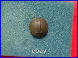 Civil War Confederate Infantry I Coat Button HT&B Manchester Statesboro, GA